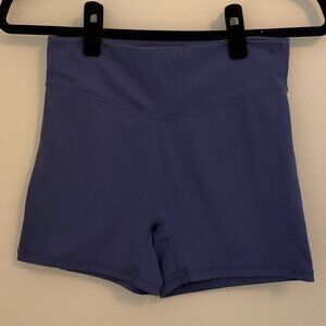 High-Waist Women's Active Shorts - Purple